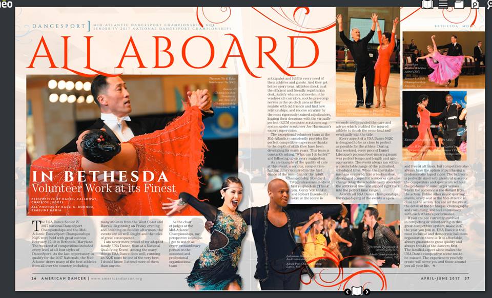 Andreana in the USA Dance “American Dancer” Magazine